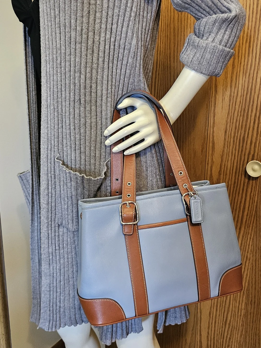 Coach Hampton Leather Tote Bag ( Model 7588)